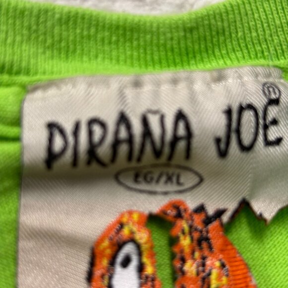 VTG Pirana Joe Shirt Mens XL Green Jamaica "No Problem" Graphic Funny Surfer, Pl - Picture 4 of 8